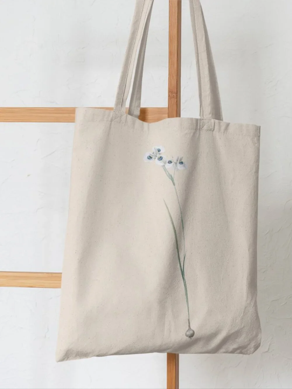 Glaucopis Vintage Floral Print Graphic Canvas Tote Bag